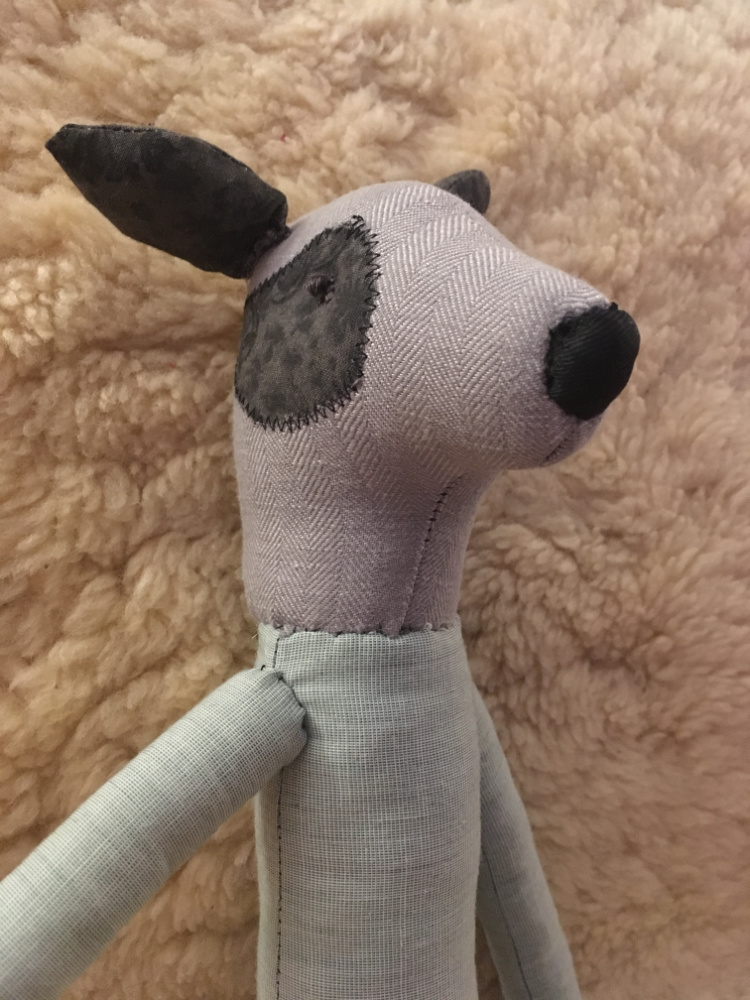 stuffie dog with spot