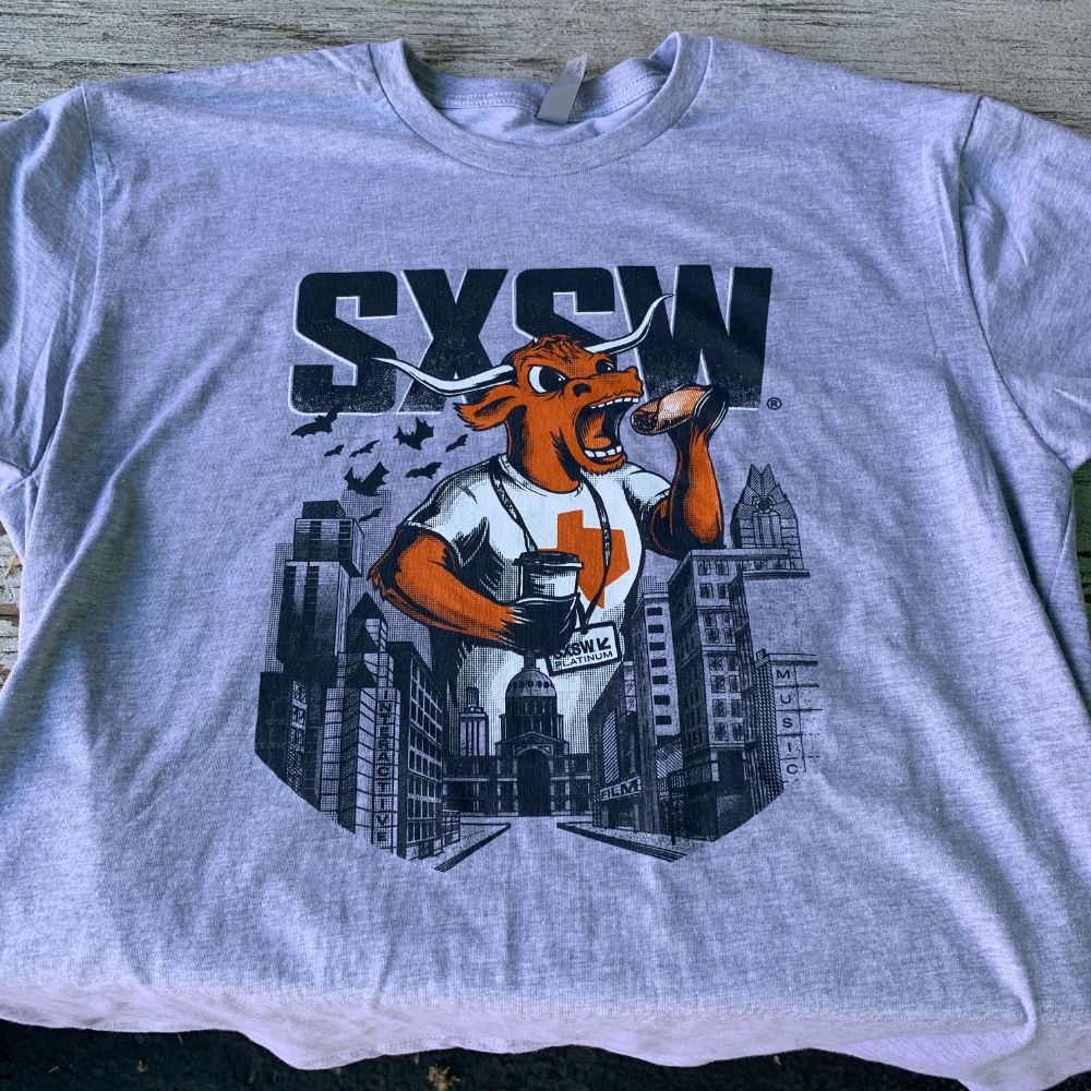SXSW t-shirt printed